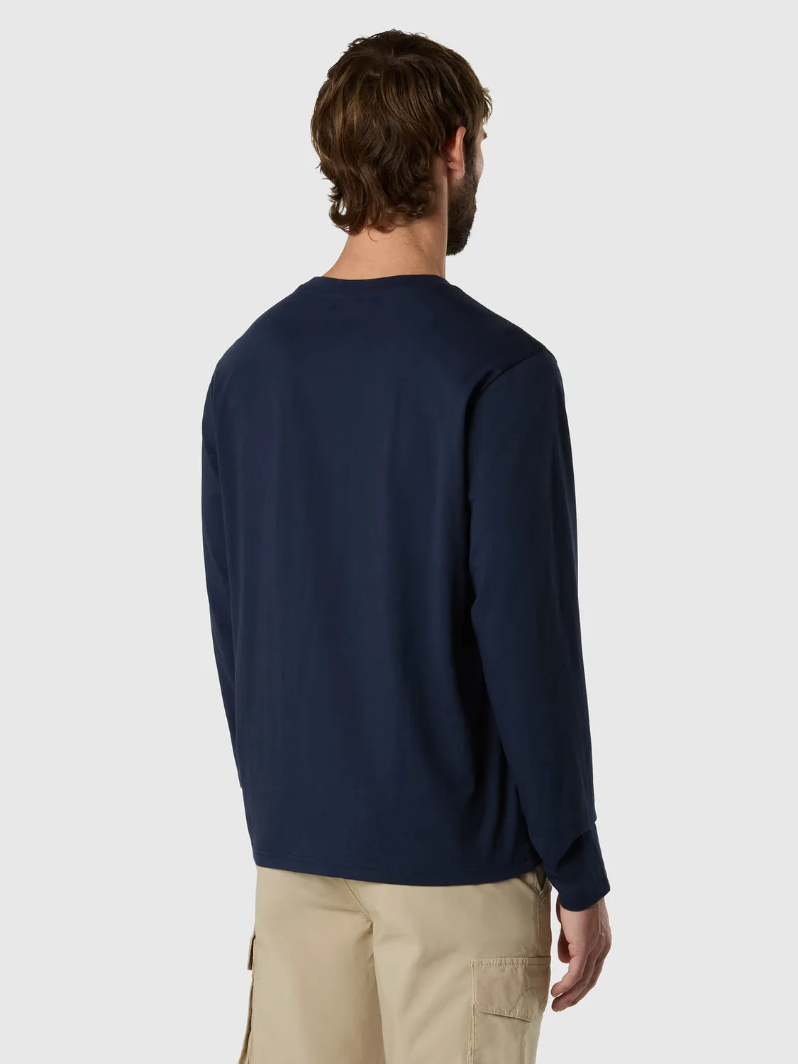 North Sails t-shirt manches longues patch logo coton bio