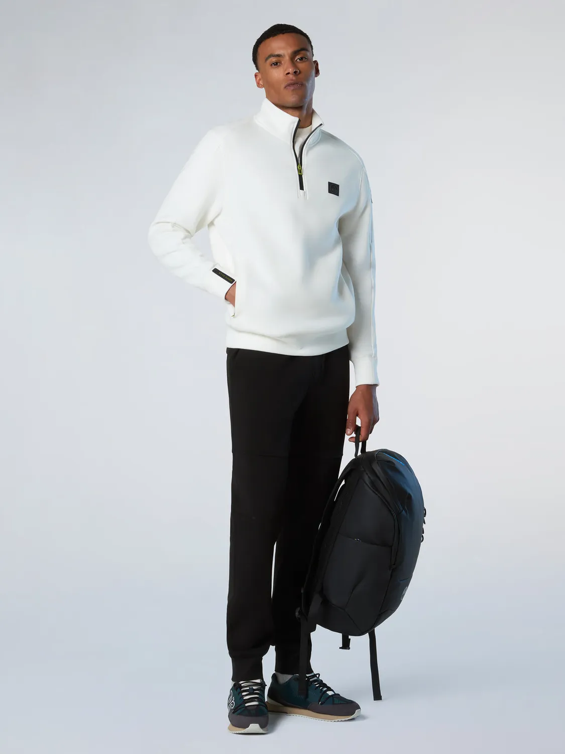 North Sails Piqué Scuba sweat half-zip stretch
