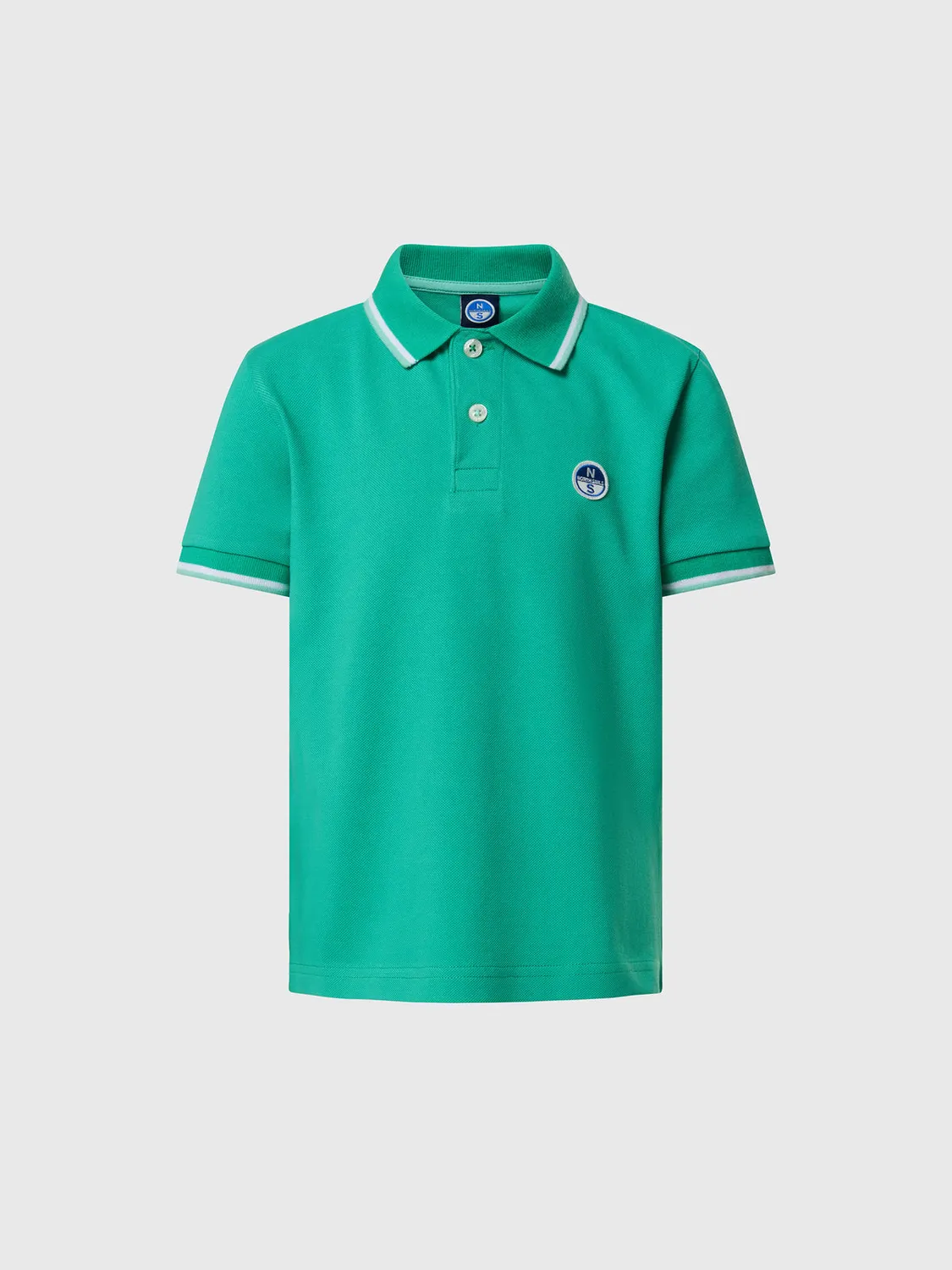 North Sails polo patch logo coton bio enfant rayé