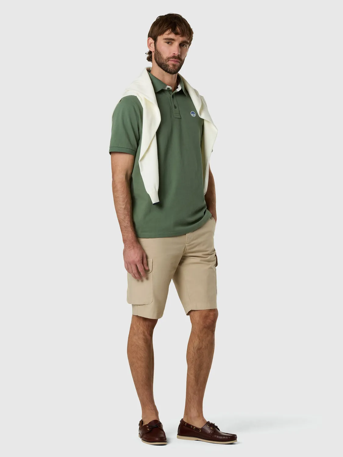 North Sails polo piqué coton bio col logo homme