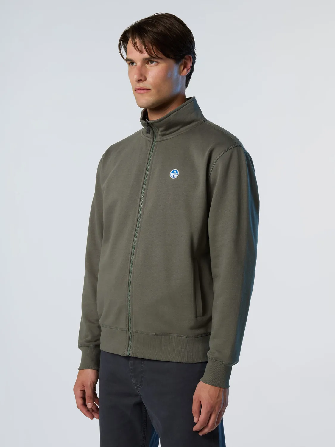 North Sails sweatshirt zippé patch col montant