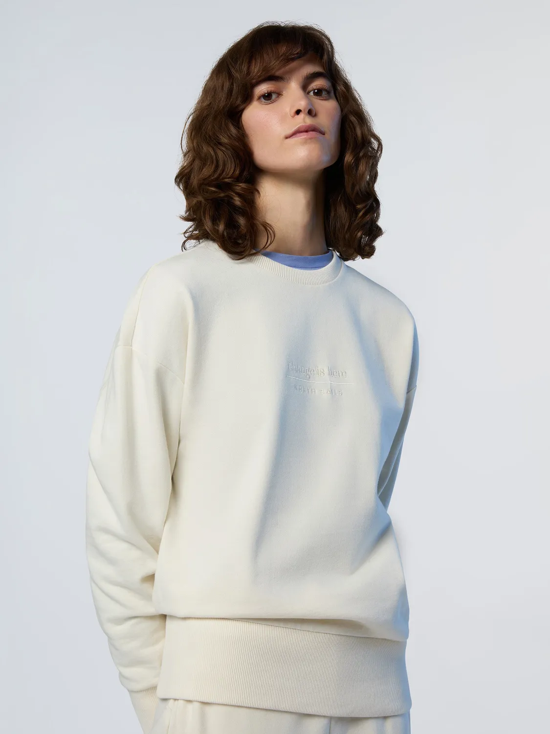 North Sails Sweat Col Rond Slogan Femme Bleu Marine