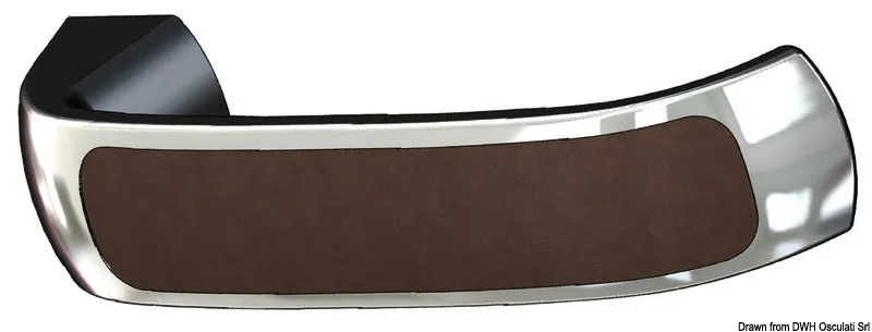 Osculati Leather poignée encastrée inox 94 mm gauche