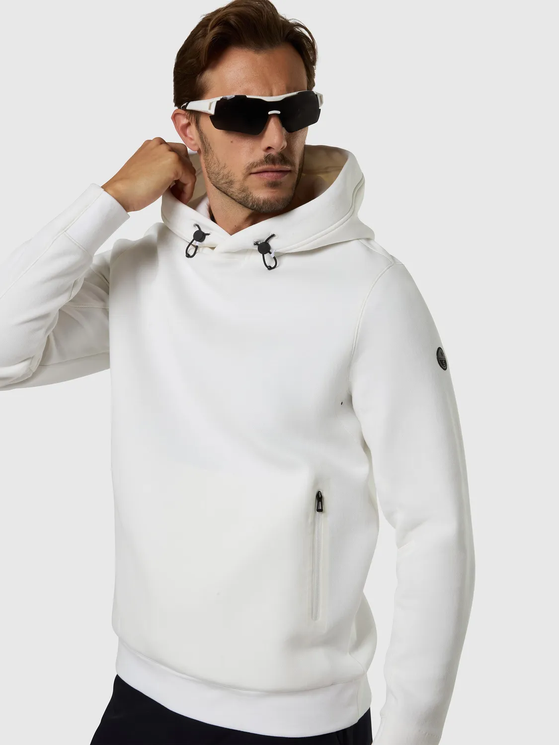 North Sails Piqué Scuba sweat demi-zip marshmallow