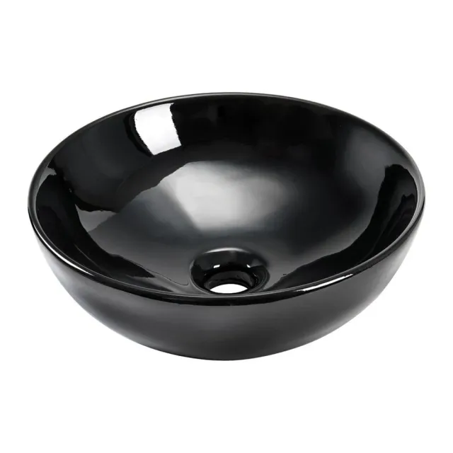 easysea Lavabo céramique noir 365 mm hémisphérique