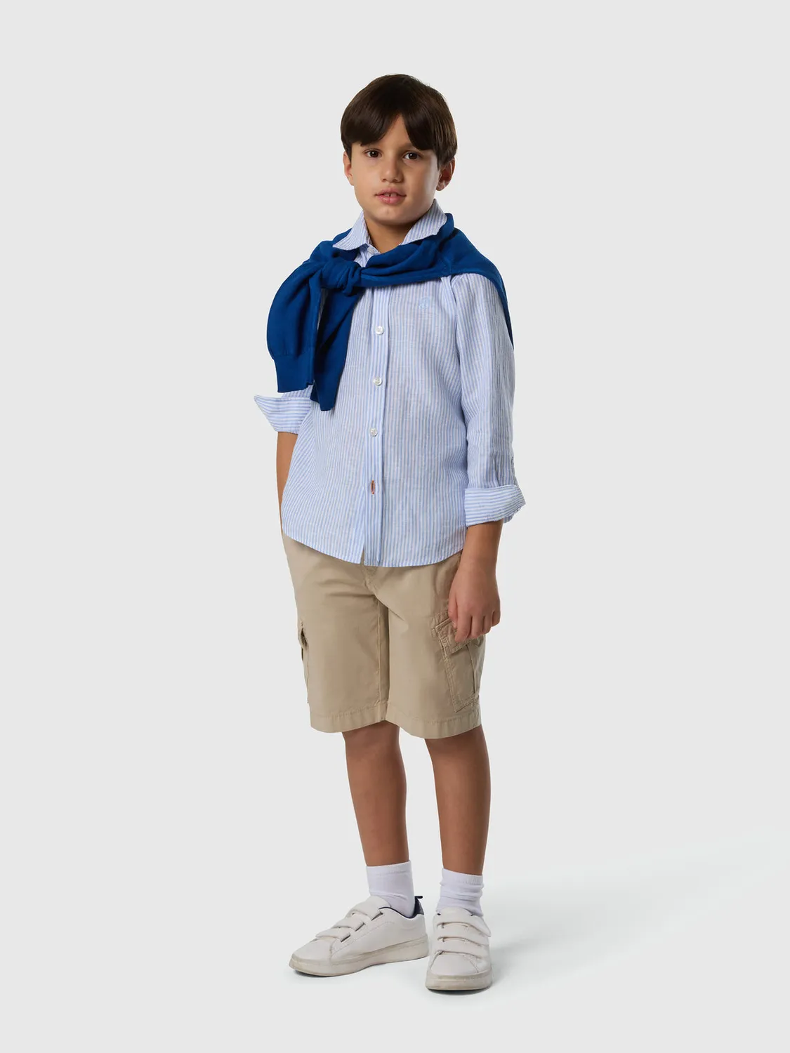 North Sails chemise lin rayée manches longues