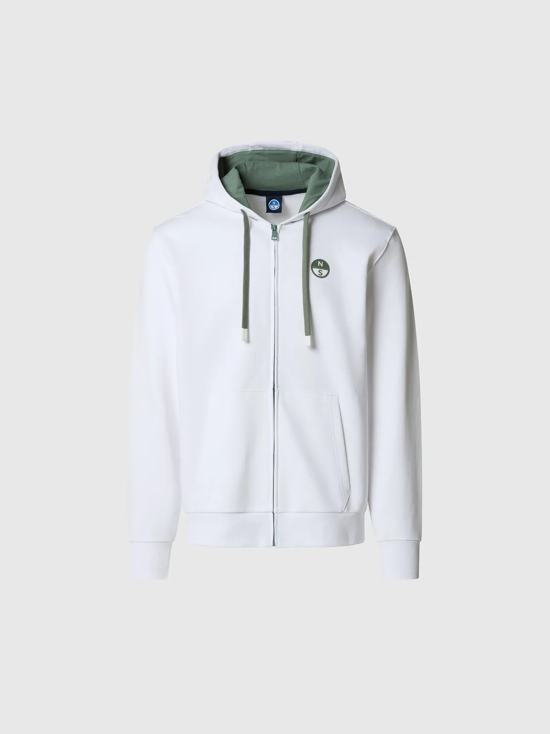 North Sails sweat zippé capuche logo contrasté