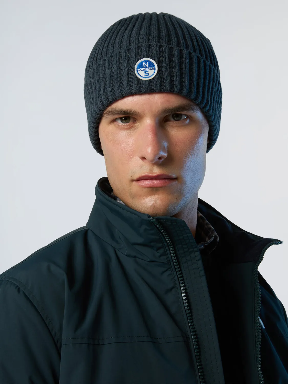 North Sails bonnet côtes larges patch logo laine recyclée