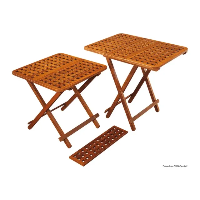 easysea ARC table pliante teck 60x60 cm cockpit bateau