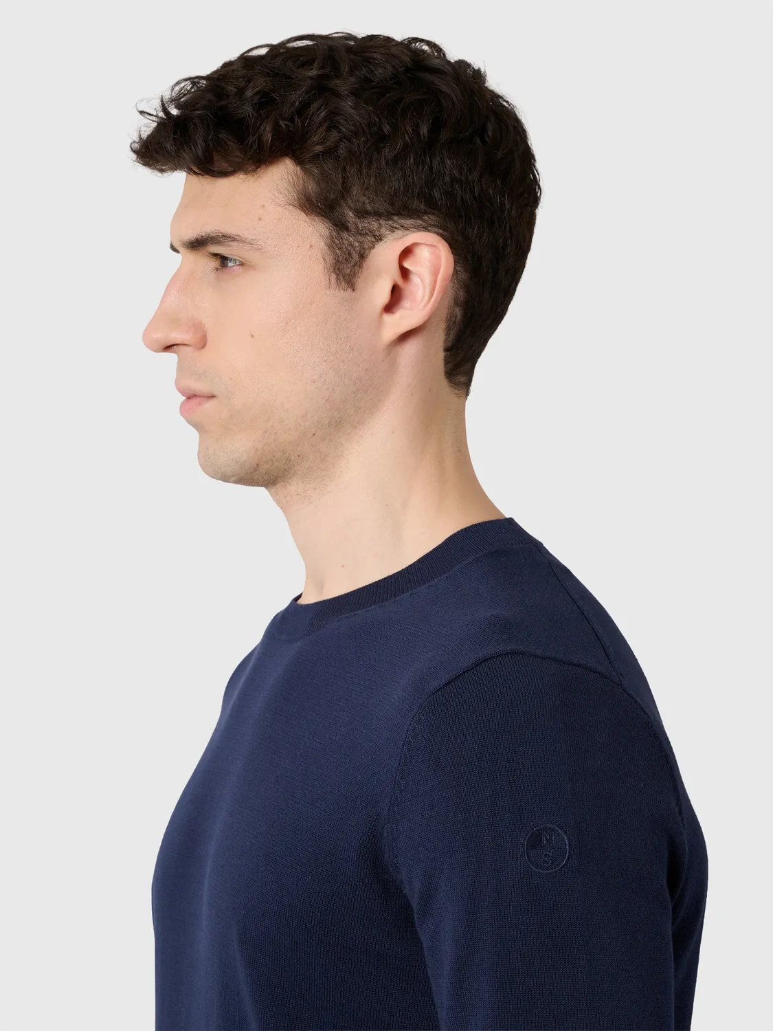 North Sails Crew Neck Knit pull col rond gris chiné