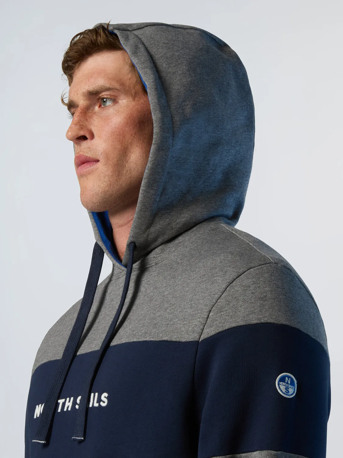 North Sails maxi stripe hoodie coton bio rayé