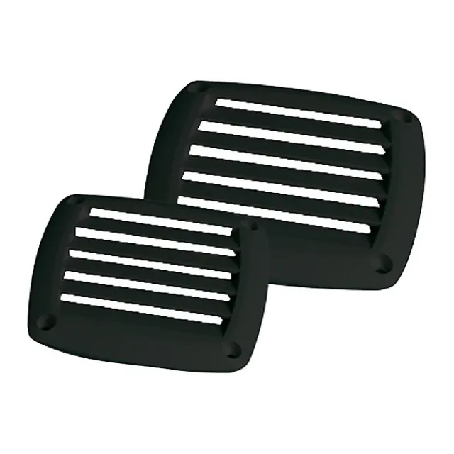 Osculati aérateur persiennes noir 85x85 mm lot de 10