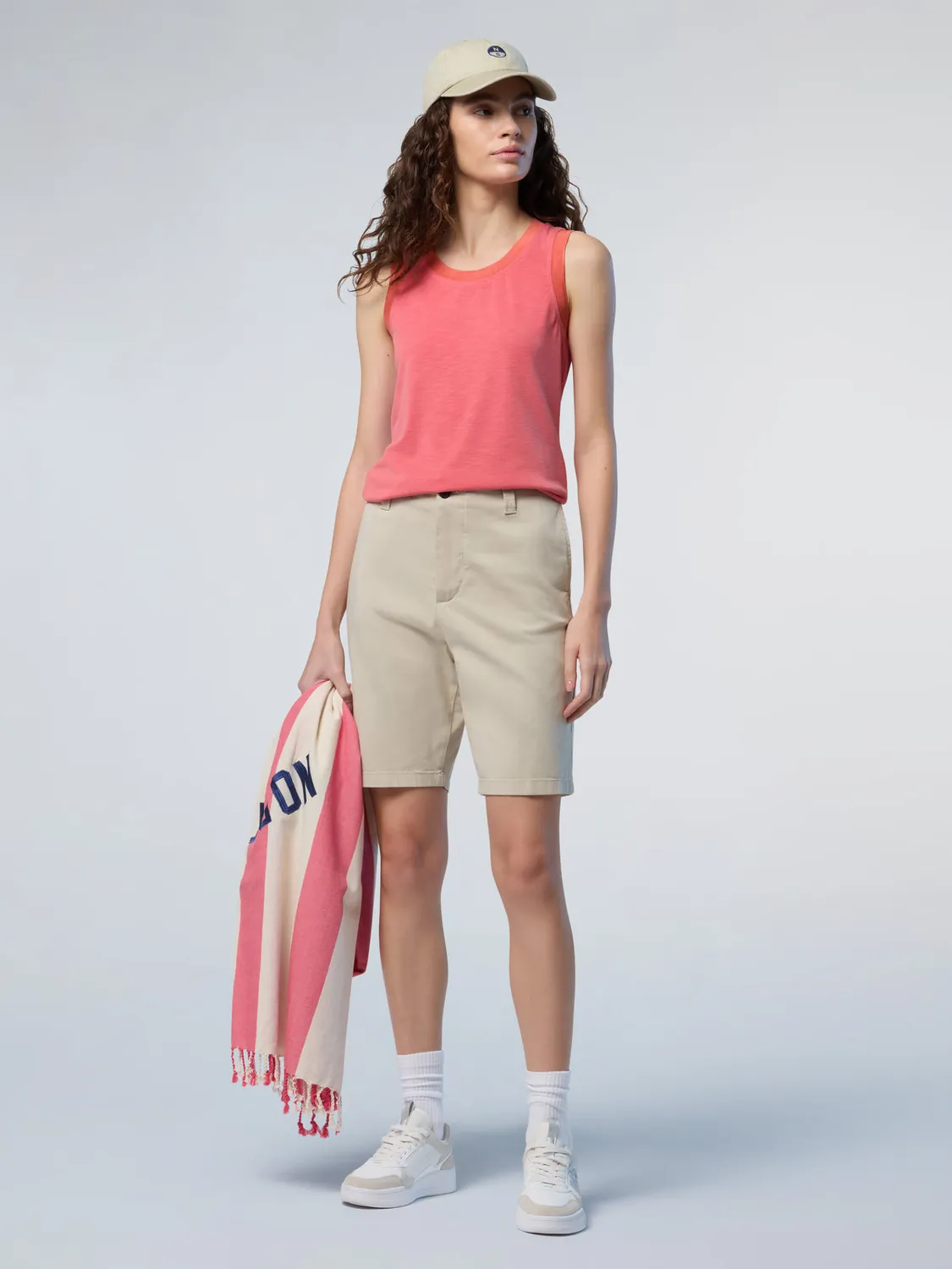 North Sails short chino taille haute coton bio stretch