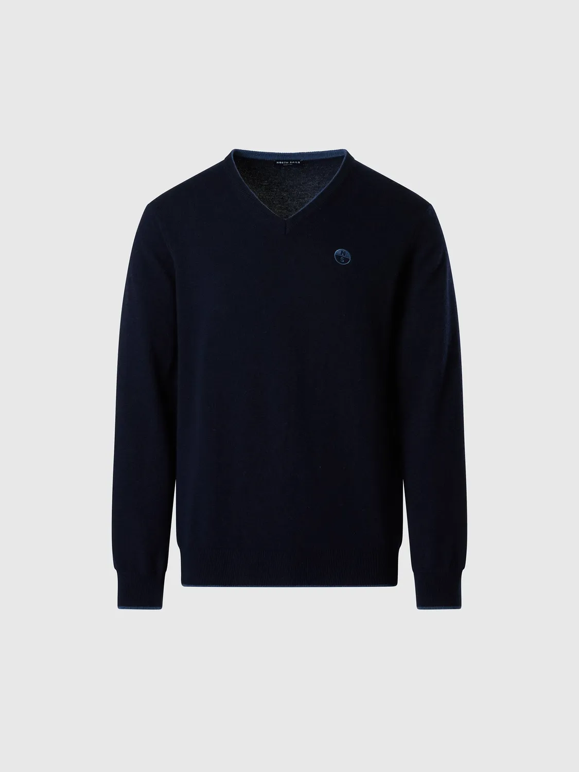 North Sails pull col V cachemire bleu marine homme