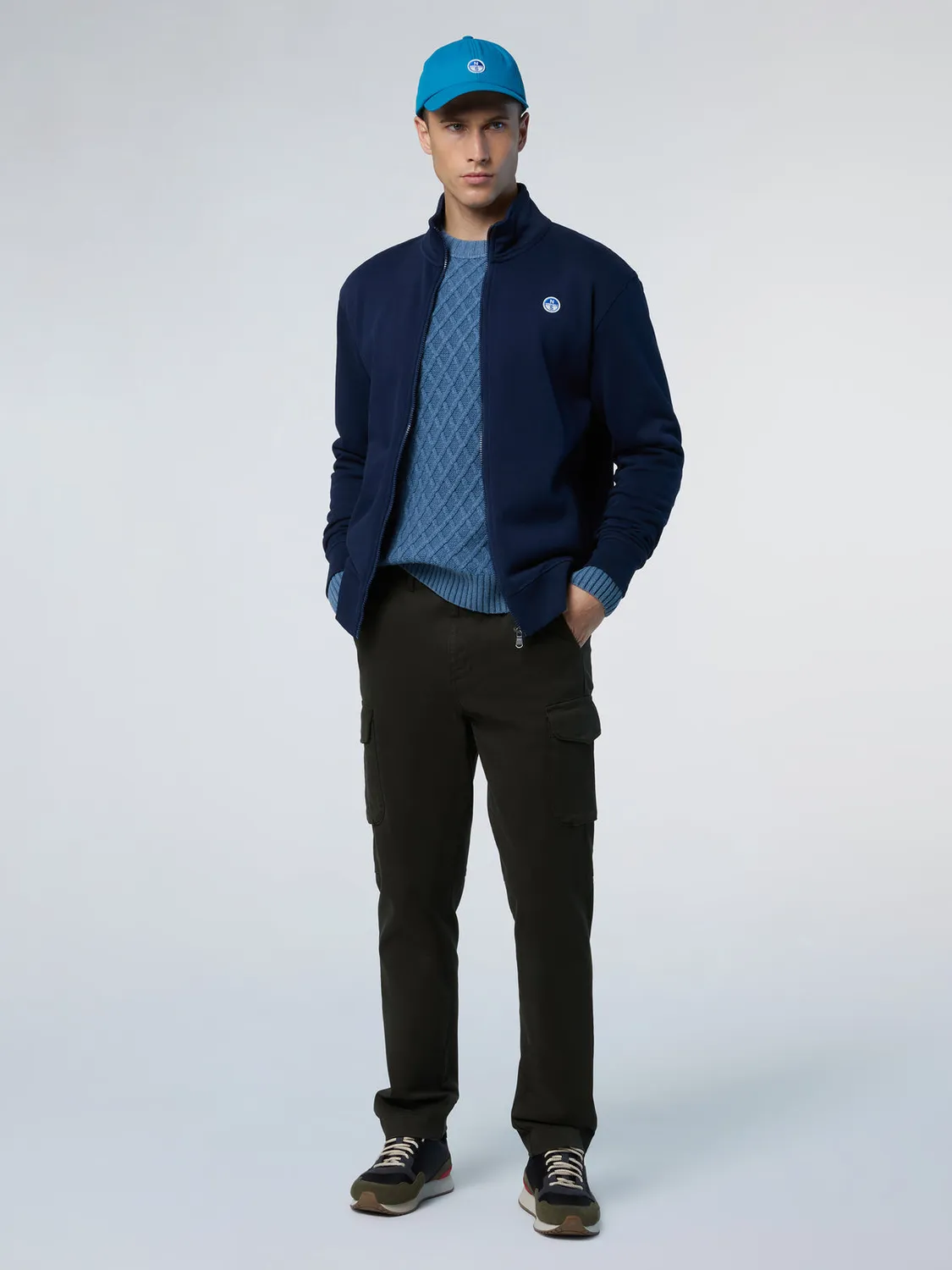 North Sails sweatshirt zippé patch col montant