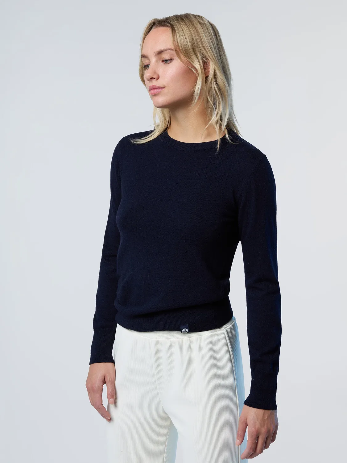 North Sails pull col rond cachemire femme bleu marine