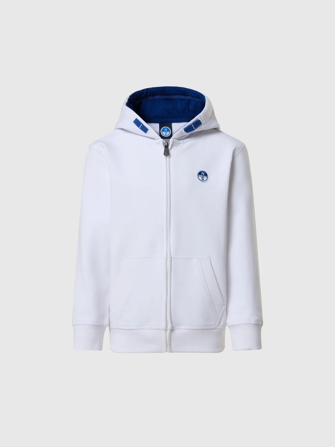North Sails sweat à capuche zippé enfant coton bio patch